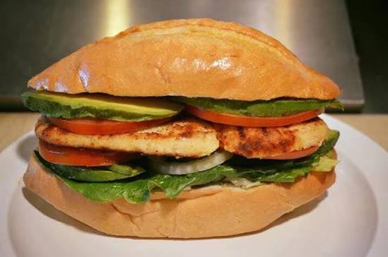 Torta con Pollo a la Plancha